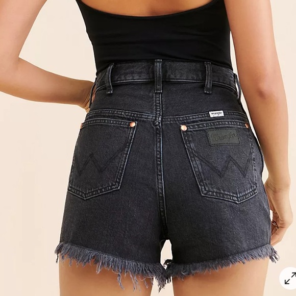 Wrangler Pants - Wrangler Black High Rise The Festival Denim Shorts